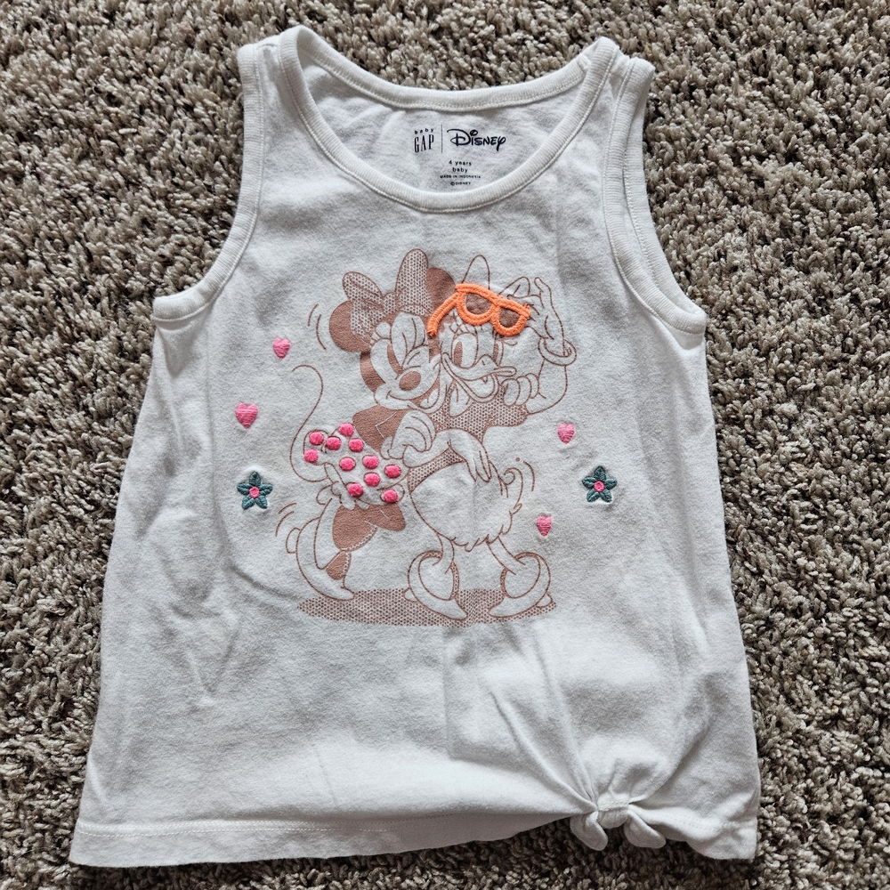 GAP Kids White Tank Top with Disney Characters